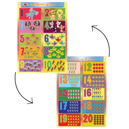 Табло двустранно - образователно - Числата от 1 до 20