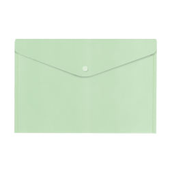 Папка с копче А4  – 12бр. – цветна плътна - пастелно зелена