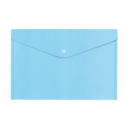 Папка с копче А4  – 12бр. – цветна плътна - пастелно синя