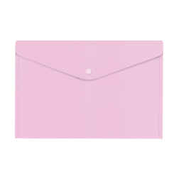 Папка с копче А4  – 12бр. – цветна плътна - пастелно розова