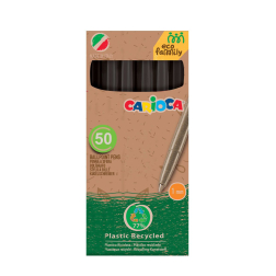Химикалка Corvina WHT Eco Family - черна 50 бр.