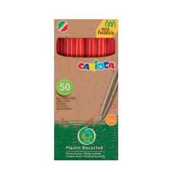 Химикалка Corvina WHT Eco Family - червена 50 бр.