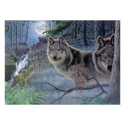 Рисуване по номера с акрилни бои - Adult за напреднали - 39х30 - Вълци