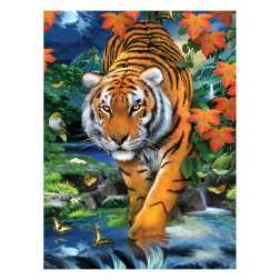 Рисуване по номера с акрилни бои Junior - 22х30 - Тигър
