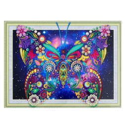 Диамантено пано 30 х 40см. – обли и декоративни кристали - Цветна Пеперуда
