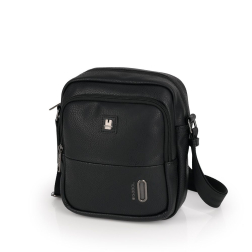 Мъжка чанта Snap черна - 21 см