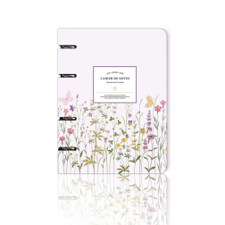 Тетрадка А5, 80 листа, ред, 4 ринга - Spring Florals