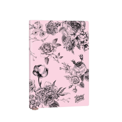 Тефтер А5 - пластична корица ''Florals pink'' ред