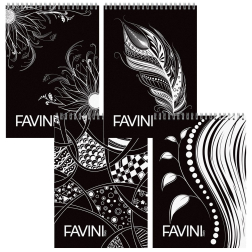 Скицник FAVINI - 17х24 черен картон