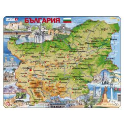 Пъзел: Образователен – "Карта на България" – 75 части, голям