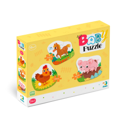 Пъзел 3 в 1 Baby Puzzle -"Денят във фермата"