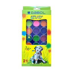 Акварелни бои – 21 цвята – GABOL