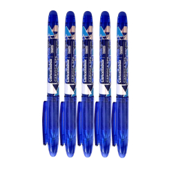 Химикалка с гума синя - комплект 5 броя