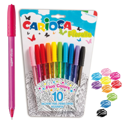 Комплект 10 цвята химикалки Fiorella
