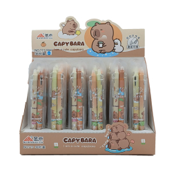 Гел химикалка триеща се Capybara синьо пишеща, к-т от 2бр. - 36 комплекта на дисплей