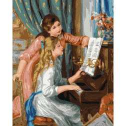 Рисуване по номера с акрилни бои върху платно на подрамка - 40 х 50 - Пианистки