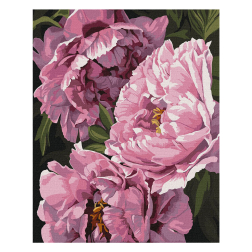 Рисуване по номера с акрилни бои върху платно на подрамка - 40 х 50 - Магията на цветята