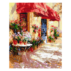 Рисуване по номера с акрилни бои върху платно на подрамка - 40 х 50 - Магазин за цветя