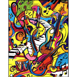 Картина за оцветяване 47х35 -"Музика"