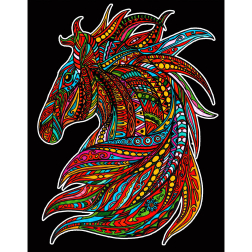 Картина за оцветяване 47х35 - "Див кон"
