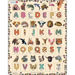 Пъзел: Образователен – "Животинска азбука немска" – 26 части, голям
