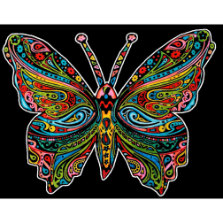 Картина за оцветяване 29,7х21 - "Пеперуда" 