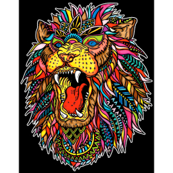Картина за оцветяване 29,7х21 - "Лъв"