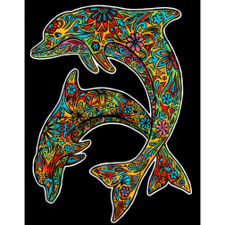 Картина за оцветяване 29,7х21 - "Делфини"