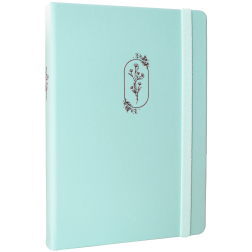 Тефтер А5/96л. 160гр. твърда корица SOFT TOUCH, Bujo vegan, ред - Светло син