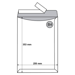 Пликове бели B4 самозалепващи – 250 x 353 mm – 100 бр.