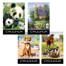 Скицник спирала офсетов картон 170 гр.