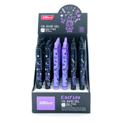 Гел химикалка щракаща Easy life синьо пишеща - 36 броя на дисплей