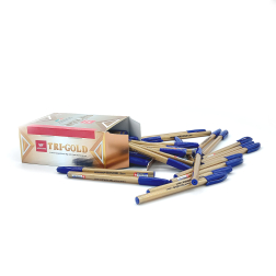 Химикалка Gold триъгълна, синьо пишеща 50 бр. 