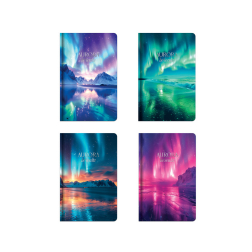 Тефтер А6 , 96 л. тв. кор.-ред - Aurora