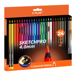Цветни моливи SketchPro 24 цв. + 2 бр.