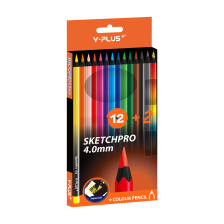 Цветни моливи SketchPro 12 цв. + 2 бр.